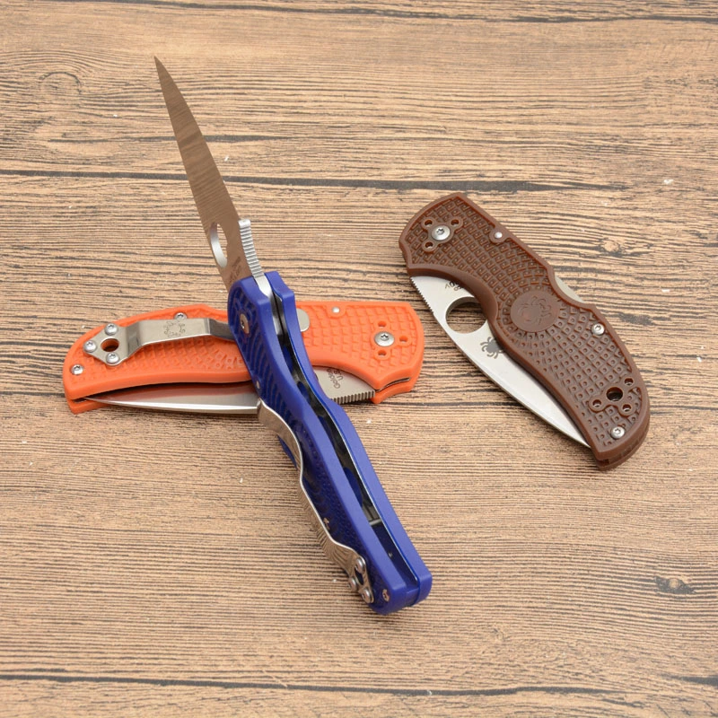 Spy Native 5 Folding Knife 3"  Satin Plain Blade,  Lockback