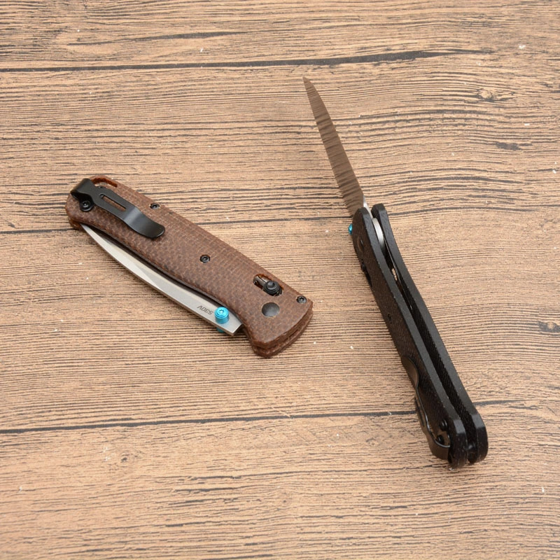 Benchmade BM 535 Micarta Handle BUGOUT AXIS Folding Knife