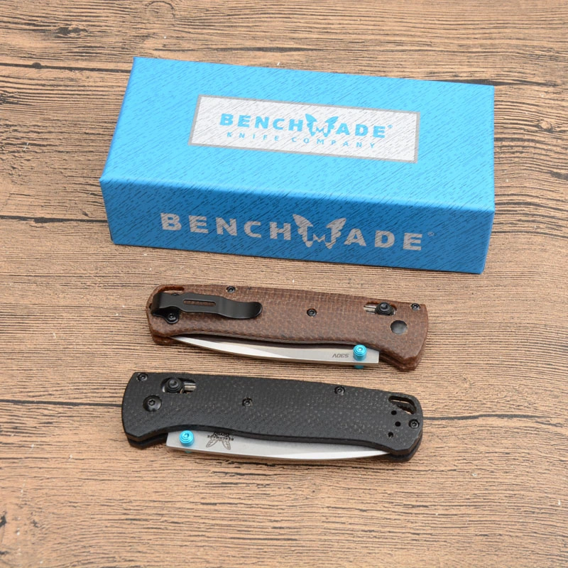 Benchmade BM 535 Micarta Handle BUGOUT AXIS Folding Knife