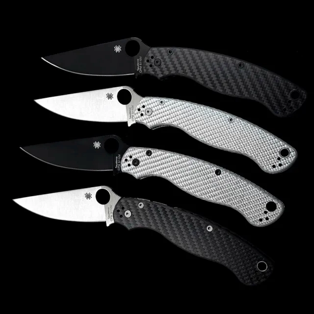 SPY 36 Military 2 Bearings Compression Lock CF Handle S110V Folding Knife