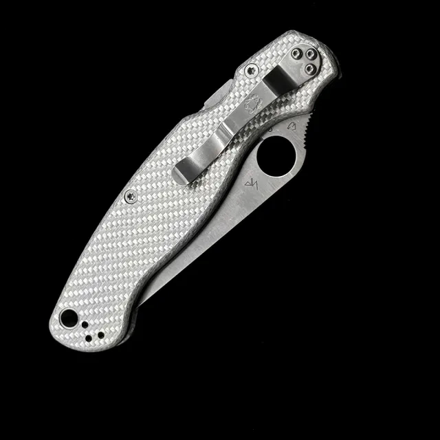 SPY 36 Military 2 Bearings Compression Lock CF Handle S110V Folding Knife