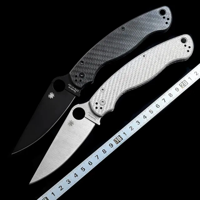 SPY 36 Military 2 Bearings Compression Lock CF Handle S110V Folding Knife