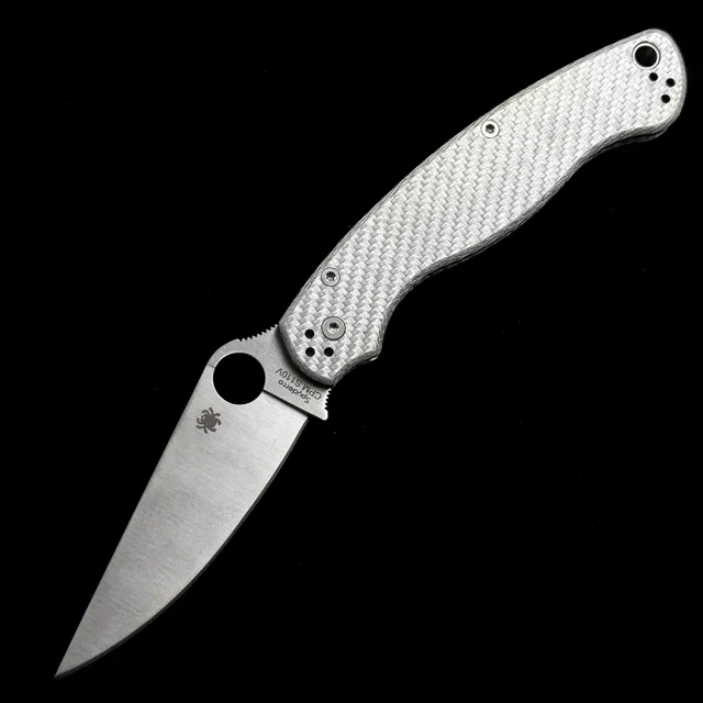 SPY 36 Military 2 Bearings Compression Lock CF Handle S110V Folding Knife