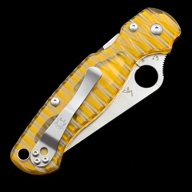 SPY C81PEI 100% Sweden14C28N Paramilitary 2 Folding Knife