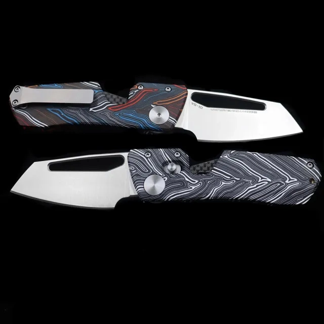 WT blade B4 Magnet Inside G10 Dam-pattern handle %VG10 blade Ceramic Bearings Knife