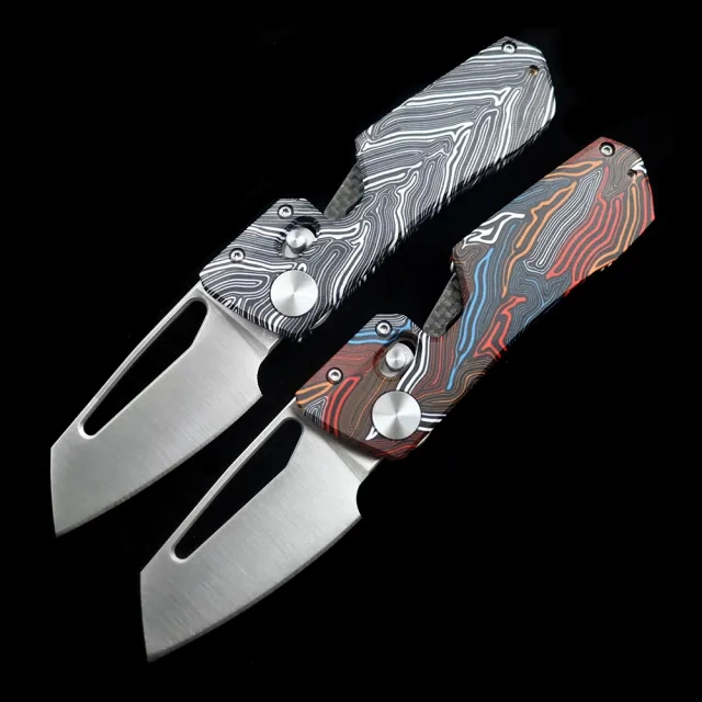 WT blade B4 Magnet Inside G10 Dam-pattern handle %VG10 blade Ceramic Bearings Knife