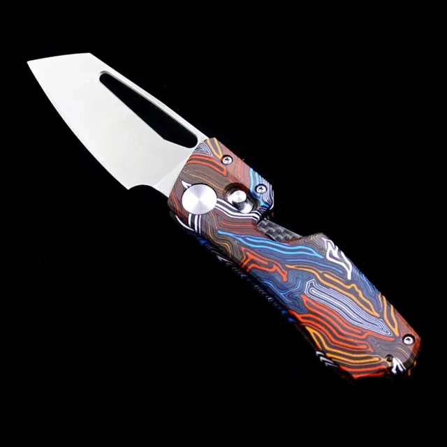 WT blade B4 Magnet Inside G10 Dam-pattern handle %VG10 blade Ceramic Bearings Knife