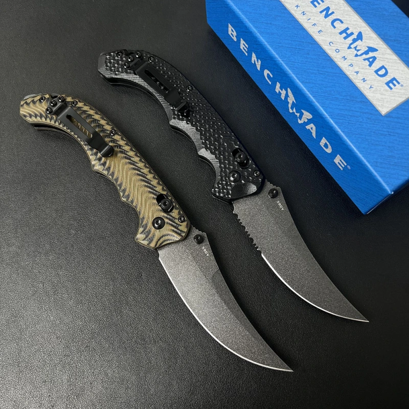 Benchmade 865BK-01 Mini Bedlam AXIS Folding Knife 3.45" S90V Blade, Green G10 / Black G10 Handles