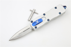 Microtech Mini Dirac Knives AUTO OTF Knife 2.16" D2 Double Edge Dagger Blade, Aviation Aluminum Handles
