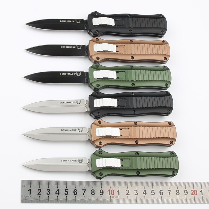 Benchmade Mini-Infidel 3350 6styles Dagger AUTO OTF Knife 3.07" S30V Double Edge Blade, Aluminum Handles - 3350BK