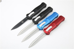 Benchmade 3300BK 4styles knives Infidel Dagger AUTO OTF Knife 3.85" D2 Black Double Edge Blade, Aviation Aluminum Handles