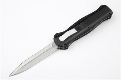 Benchmade 3300BK 4styles knives Infidel Dagger AUTO OTF Knife 3.85" D2 Black Double Edge Blade, Aviation Aluminum Handles