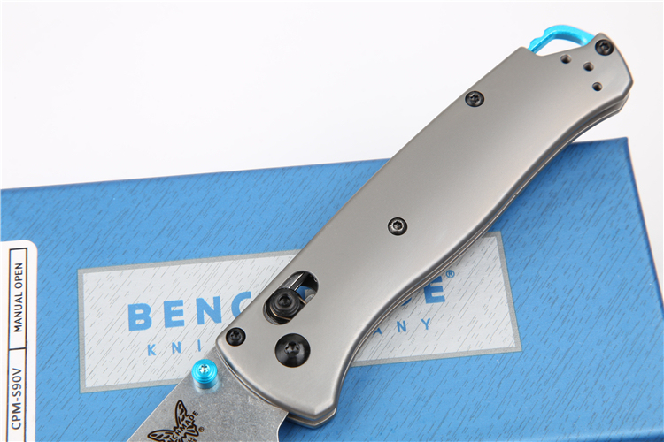 Benchmade 535 TC4 Handles knifes Bugout AXIS Folding Knife 3.07" S90V Satin Plain Blade