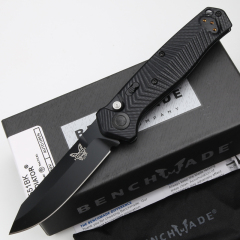 Benchmade 8551 Mediator Knife AUTO Folding 3.26" S90V Black Plain Blade, G10 Handles - 8551BK
