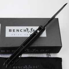 Benchmade 8551 Mediator Knife AUTO Folding 3.26" S90V Black Plain Blade, G10 Handles - 8551BK