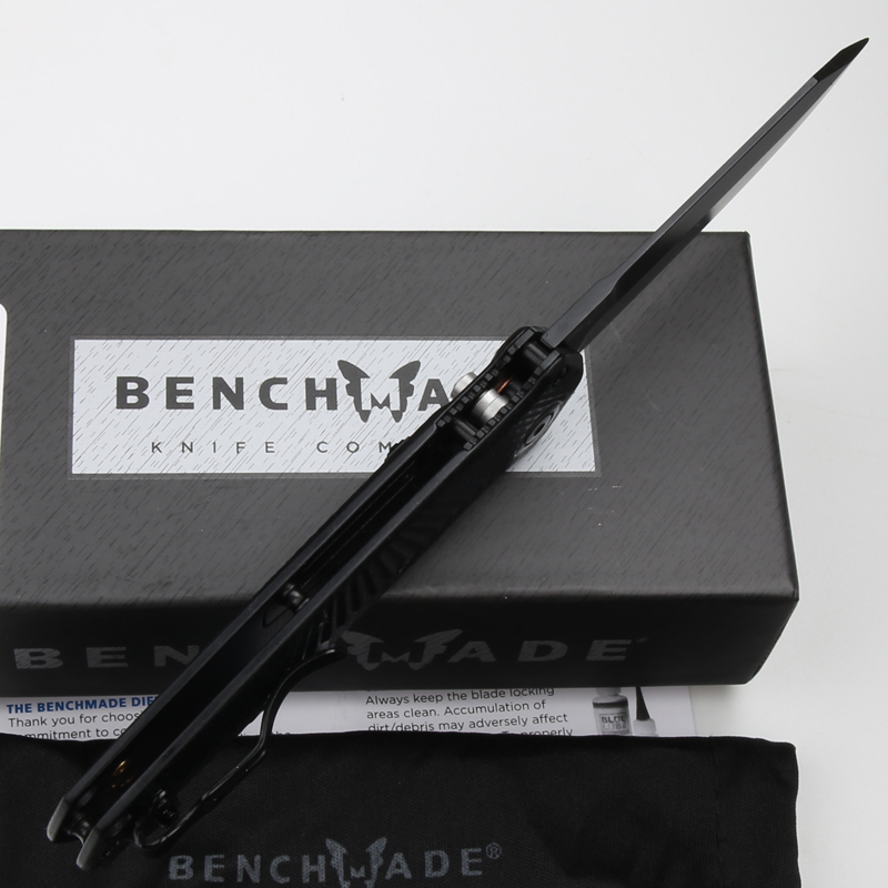 Benchmade 8551 Mediator Knife AUTO Folding 3.26" S90V Black Plain Blade, G10 Handles - 8551BK