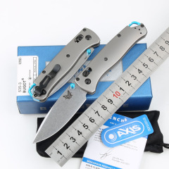 Benchmade 535 TC4 Handles knifes Bugout AXIS Folding Knife 3.07" S90V Satin Plain Blade