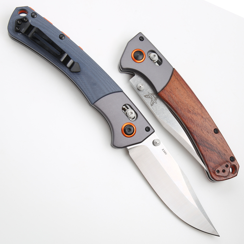 Benchmade 15080-1 Hunt Crooked River Folding Knife 3.97" S30V Clip Point Blade, Dymondwood Handles