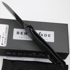 Benchmade 8551 Mediator Knife AUTO Folding 3.26" S90V Black Plain Blade, G10 Handles - 8551BK