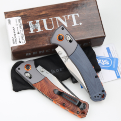 Benchmade 15080-1 Hunt Crooked River Folding Knife 3.97" S30V Clip Point Blade, Dymondwood Handles
