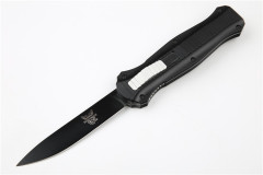 Benchmade 3300BK 4styles knives Infidel Dagger AUTO OTF Knife 3.85" D2 Black Double Edge Blade, Aviation Aluminum Handles