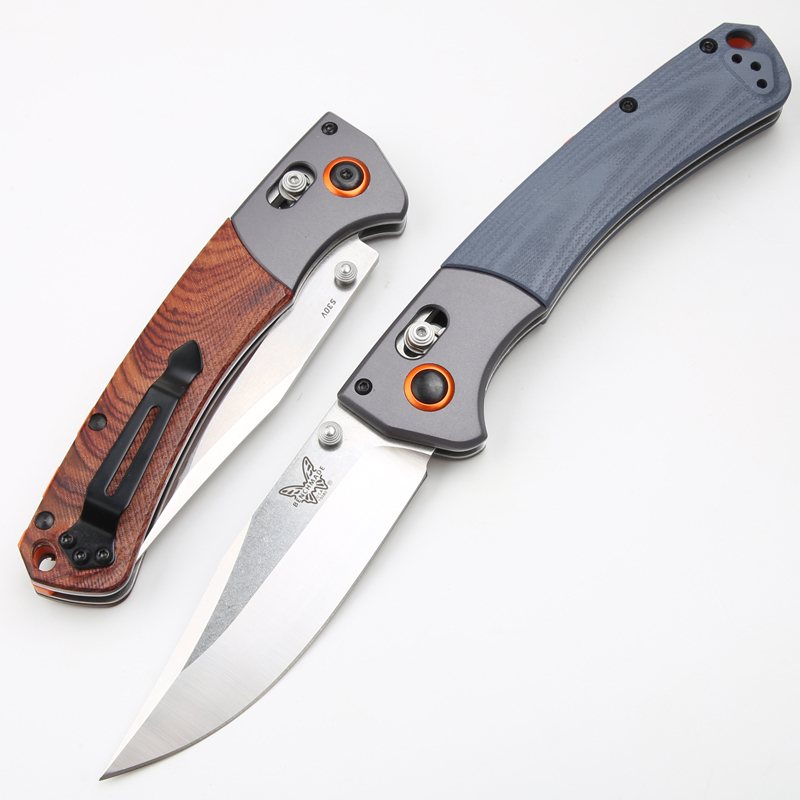 Benchmade 15080-1 Hunt Crooked River Folding Knife 3.97" S30V Clip Point Blade, Dymondwood Handles