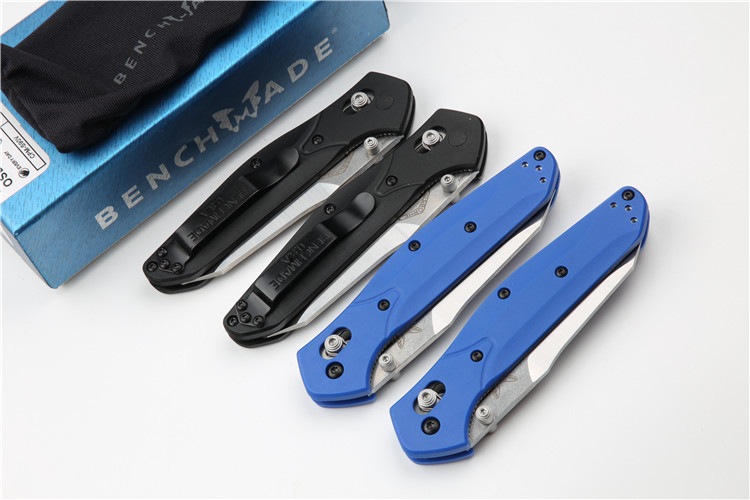 Benchmade 940 4styles Osborne Folding Knife 3.22" S90V Satin Plain Blade, Grivory Handles