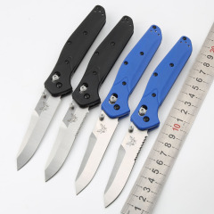 Benchmade 940 4styles Osborne Folding Knife 3.22" S90V Satin Plain Blade, Grivory Handles