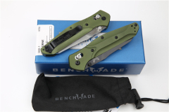 Benchmade 940 Knife Osborne Folding 3.22" S30V Satin Plain Blade, Aviation Aluminum Handles