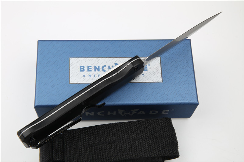 Benchmade 3320 3colors Knife Infidel Dagger AUTO OTF 3.85" D2 Black Double Edge Blade, Aluminum Handles