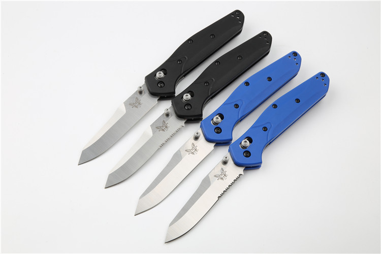 Benchmade 940 4styles Osborne Folding Knife 3.22" S90V Satin Plain Blade, Grivory Handles