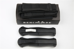 Benchmade 3300BK Knife Infidel Dagger AUTO OTF 3.85" D2 Black Double Edge Blade, Aviation Aluminum Handles