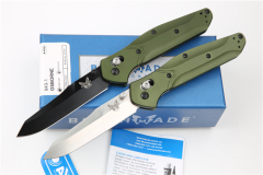 Benchmade 940 Knife Osborne Folding 3.22" S30V Satin Plain Blade, Aviation Aluminum Handles