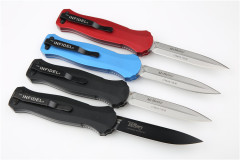 Benchmade 3300BK 4styles knives Infidel Dagger AUTO OTF Knife 3.85" D2 Black Double Edge Blade, Aviation Aluminum Handles