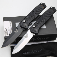 Benchmade 8551 Mediator Knife AUTO Folding 3.26" S90V Black Plain Blade, G10 Handles - 8551BK
