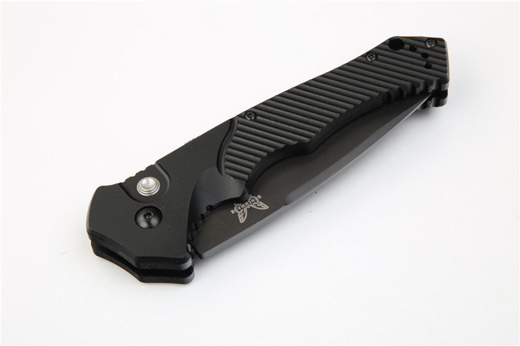 Benchmade 9600BK Knife Osborne AUTO Folding 3.38" S30V Satin Plain Blade, Aluminum Alloy Handles