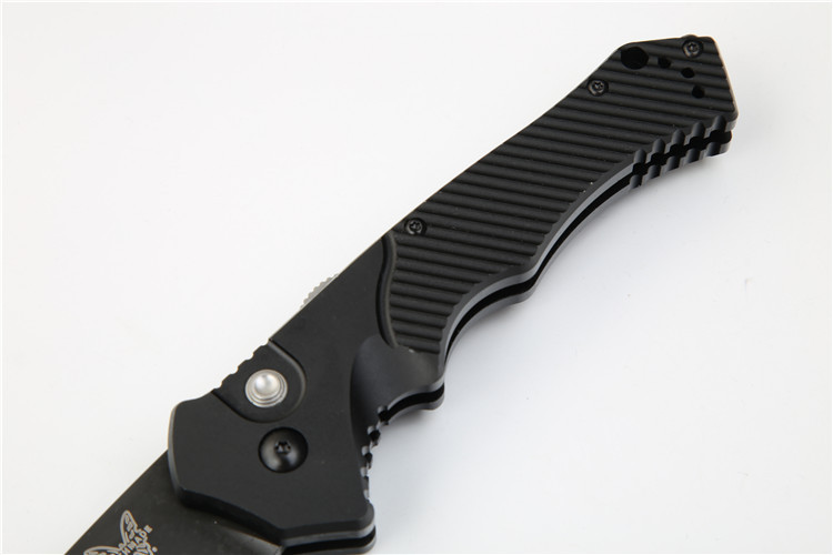 Benchmade 9600BK Knife Osborne AUTO Folding 3.38" S30V Satin Plain Blade, Aluminum Alloy Handles
