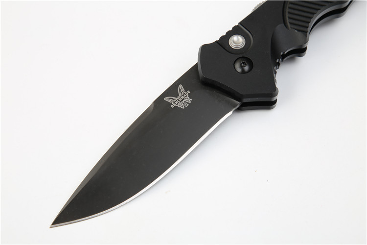 Benchmade 9600BK Knife Osborne AUTO Folding 3.38" S30V Satin Plain Blade, Aluminum Alloy Handles