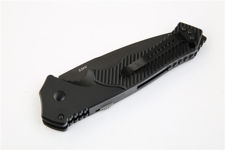 Benchmade 9600BK Knife Osborne AUTO Folding 3.38" S30V Satin Plain Blade, Aluminum Alloy Handles