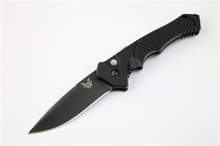 Benchmade 9600BK Knife Osborne AUTO Folding 3.38" S30V Satin Plain Blade, Aluminum Alloy Handles