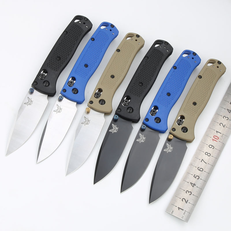 Benchmade 535 12styles Bugout AXIS Folding Knife 3.24" S30V Satin Plain Blade, Grivory Handles