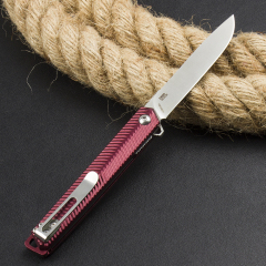 CRKT K820BXP Stylus Assisted Flipper Knife 3.15" 8Cr13mov Satin Plain Blade, Aluminum Alloy Handles, Liner Lock