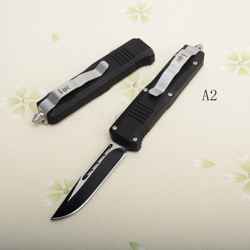 Benchmade C07 HK 7models AUTO OTF Knife 2.83" 440 Double Edge Blade, Zinc Aluminum Alloy Handles
