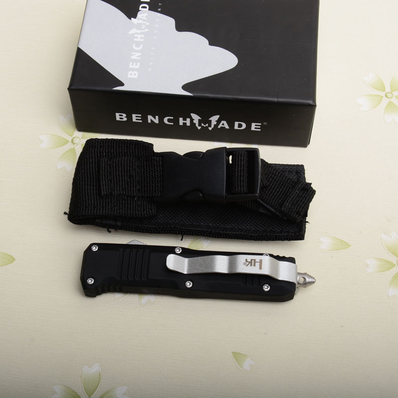 Benchmade C07 HK 7models AUTO OTF Knife 2.83" 440 Double Edge Blade, Zinc Aluminum Alloy Handles