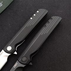 CRKT 3801 LCK Assisted Flipper Knife 2.95" 8Cr13mov Satin Drop Point Blade, Glass-Reinforced Nylon Handles, Liner Lock