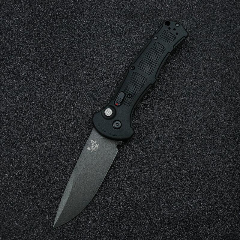 Benchmade 9070BK 4styles Knifes Claymore AUTO Folding Knife 3.81" CPM-D2 Drop Point Plain Blade, Grivory Handles 9070BK-1
