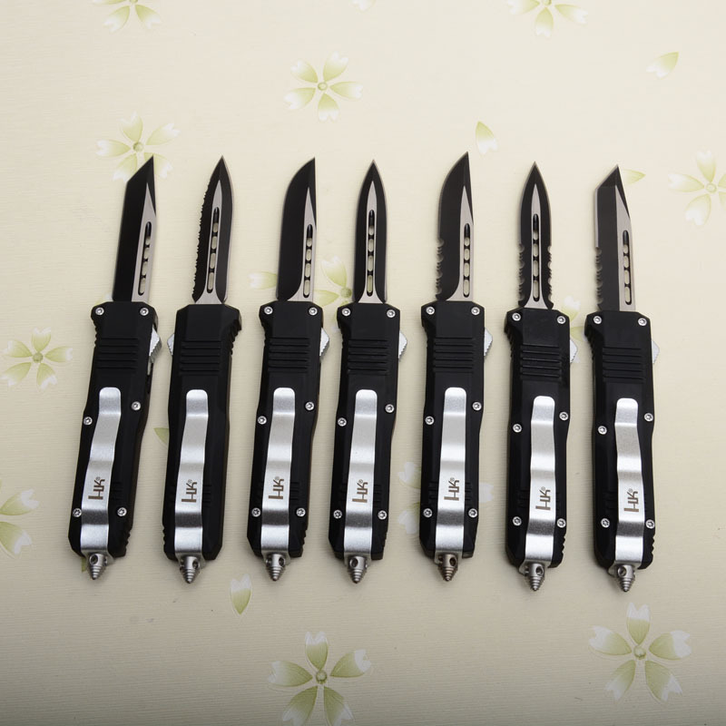 Benchmade C07 HK 7models AUTO OTF Knife 2.83" 440 Double Edge Blade, Zinc Aluminum Alloy Handles