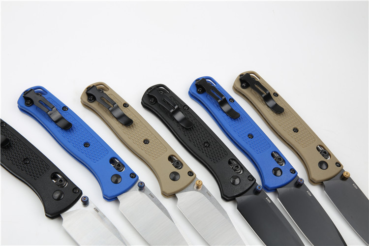 Benchmade 535 12styles Bugout AXIS Folding Knife 3.24" S30V Satin Plain Blade, Grivory Handles