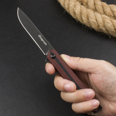 CRKT K820BXP Stylus Assisted Flipper Knife 3.15" 8Cr13mov Satin Plain Blade, Aluminum Alloy Handles, Liner Lock