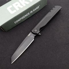 CRKT 3801 LCK Assisted Flipper Knife 2.95" 8Cr13mov Satin Drop Point Blade, Glass-Reinforced Nylon Handles, Liner Lock